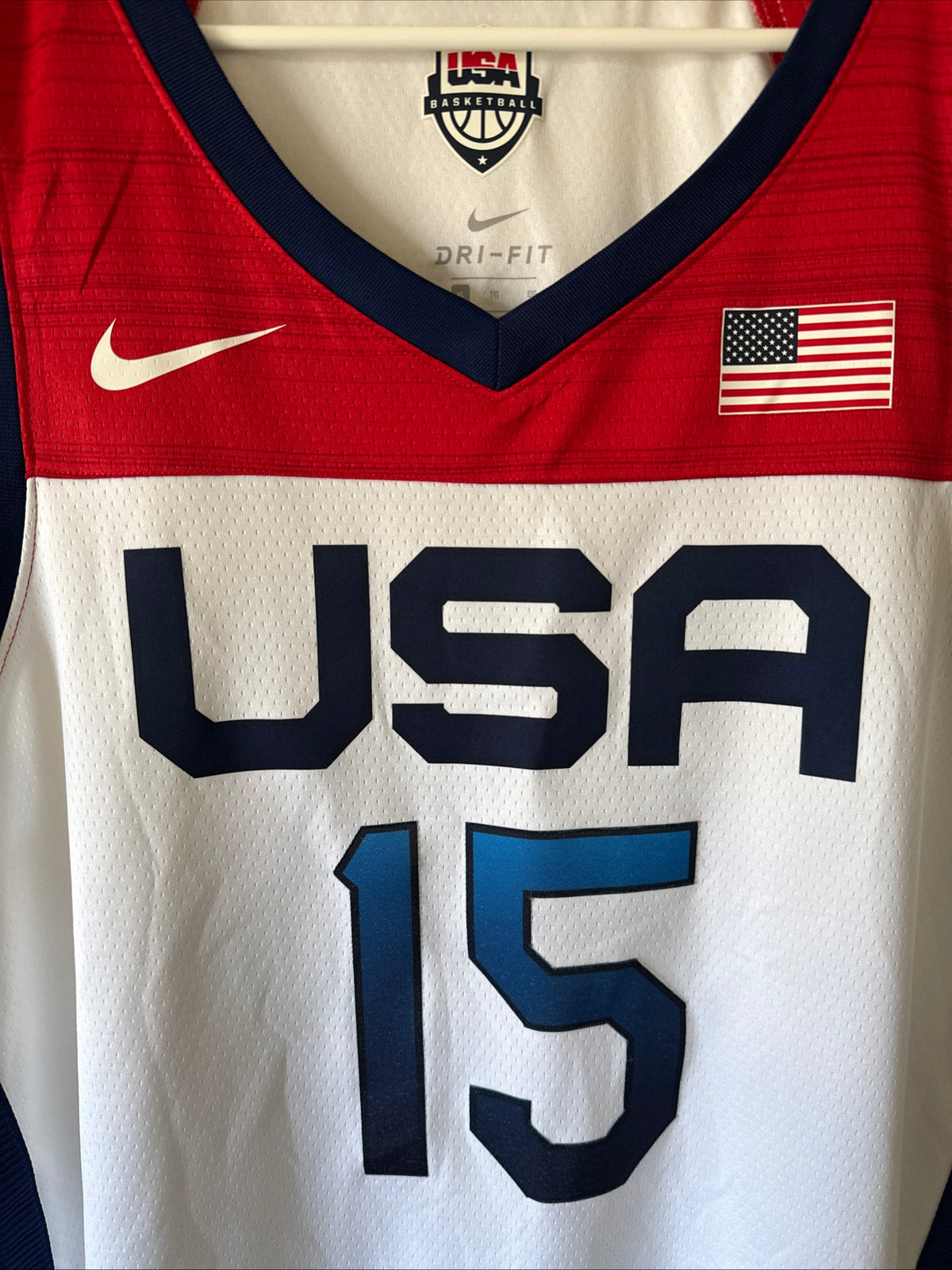 Men's Nike Devin Booker #15 Team USA 2020 Tokyo Olympics Jersey Sz XL - RARE