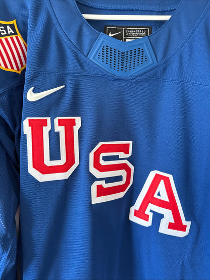 Men’s Nike Brady Tkachuk #7 Team USA 2026 Winter Olympics Jersey Size XL - RARE
