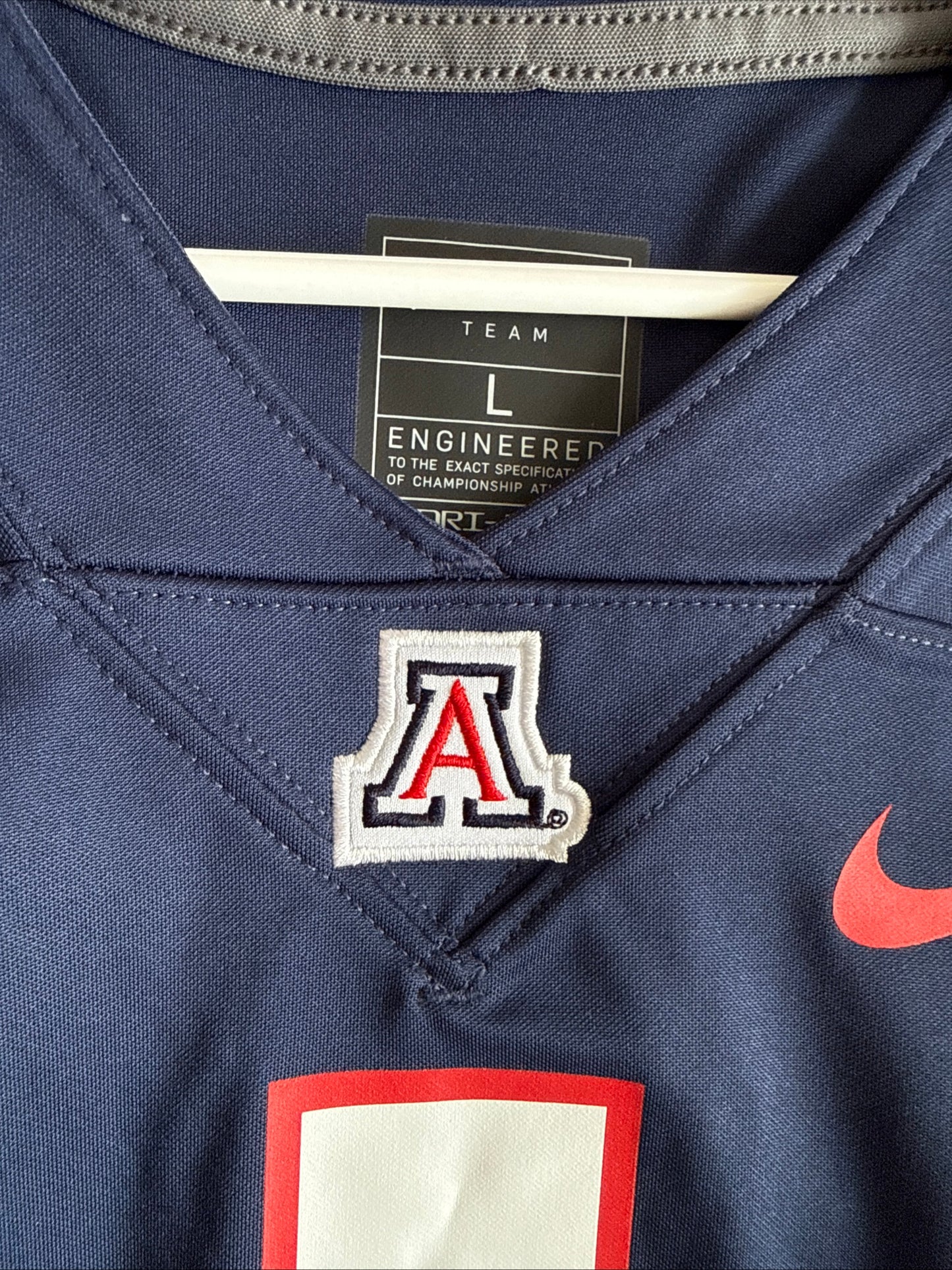 Men's Nike Arizona Wildcats #1 Home NCAA Football Jersey Sz L - Blue RARE