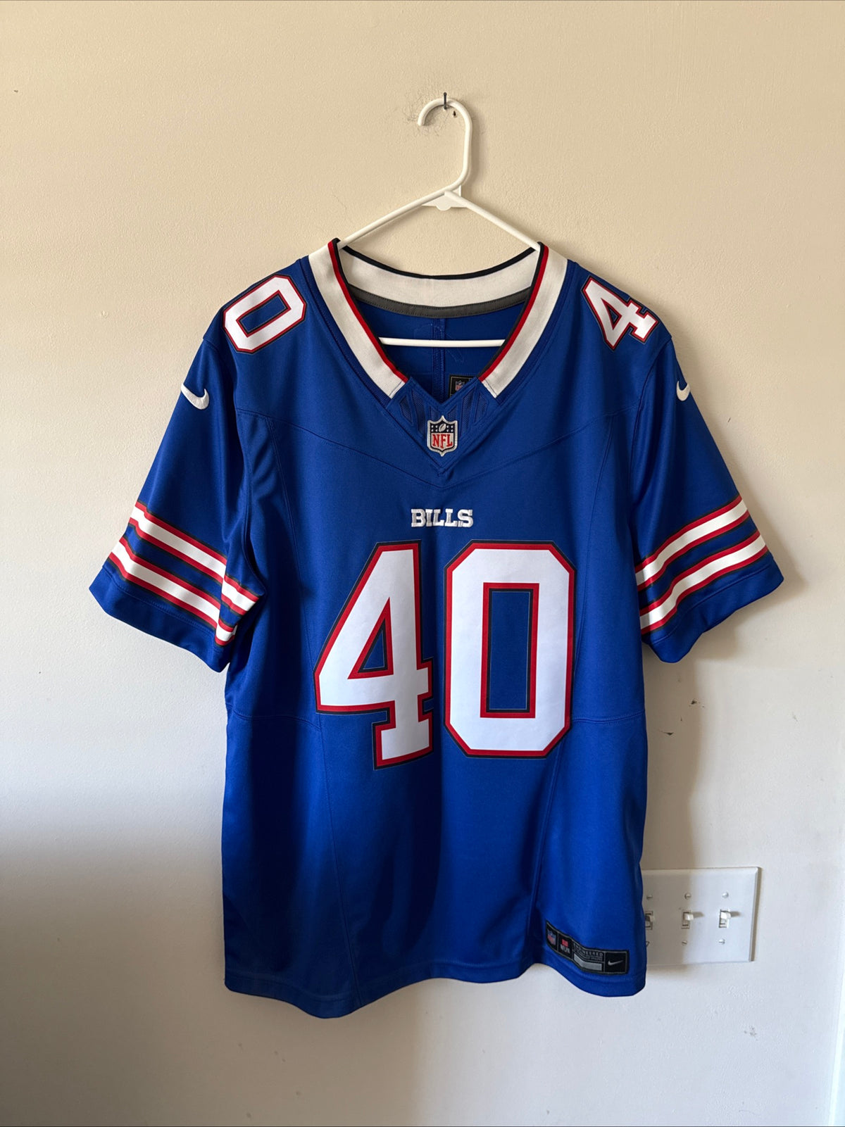 Men's Nike Von Miller #40 Buffalo Bills Vapor Lmtd NFL Jersey Sz L - Blue RARE