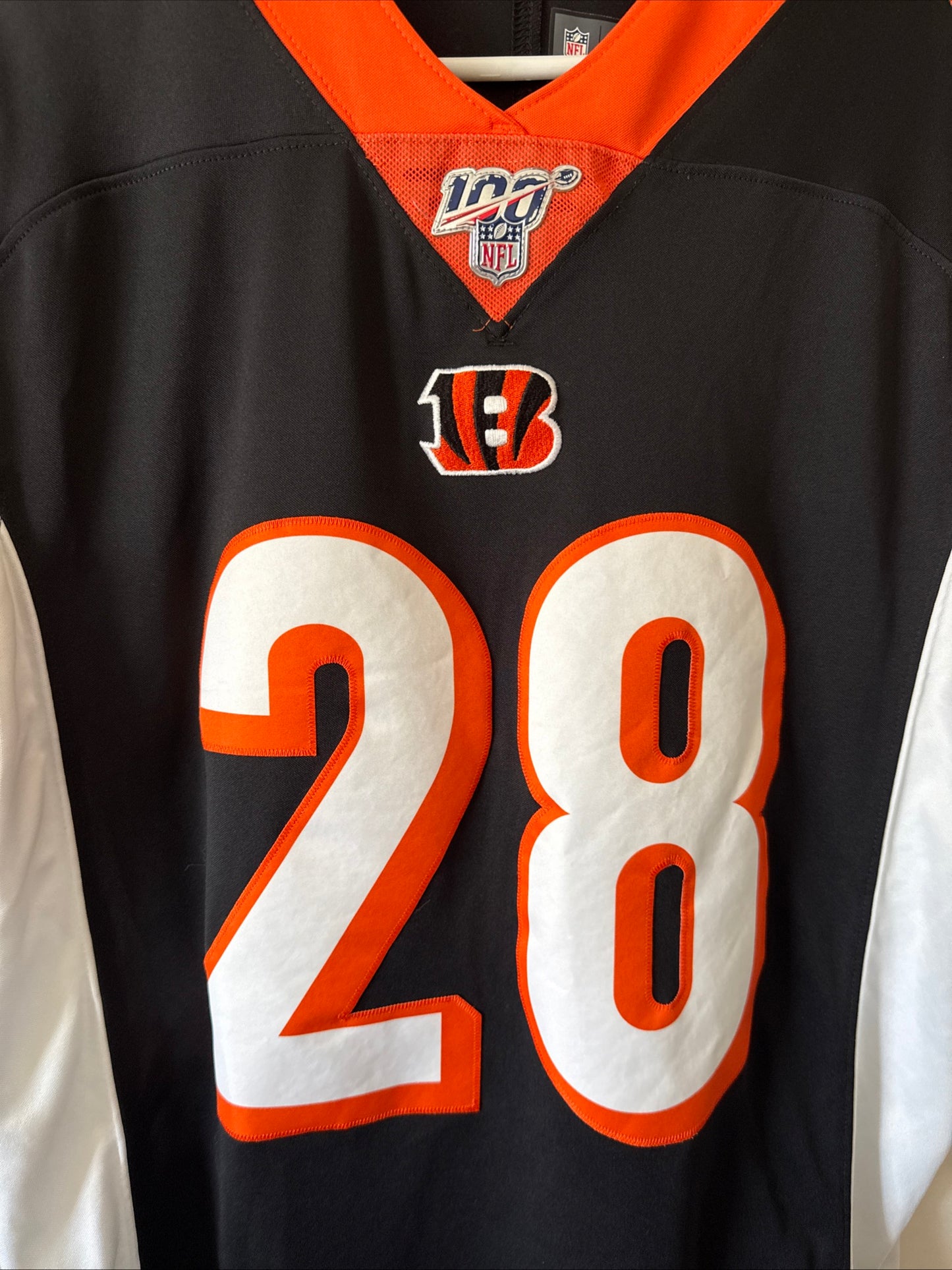 Men’s Nike Joe Mixon #28 Cincinnati Bengals NFL 100 Vapor Lmtd Jersey  Sz M RARE
