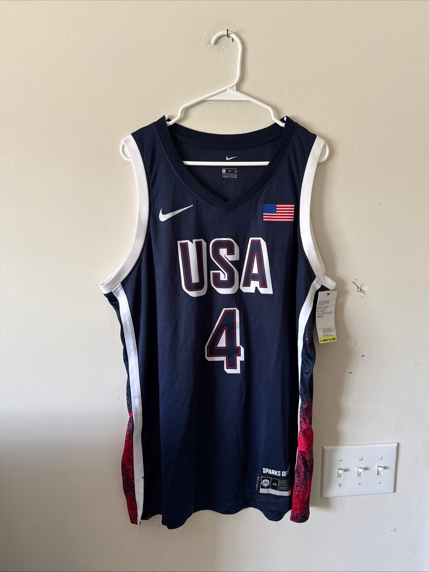 Men’s Nike Stephen Curry #4 Team USA 2024 Paris Olympics Jersey Sz 44 - NWT RARE