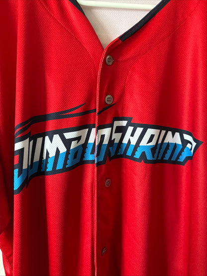 Men’s Wilson Schenider #21 Jacksonville Jumbo Shrimp (Marlins) Jersey Sz 48 RARE