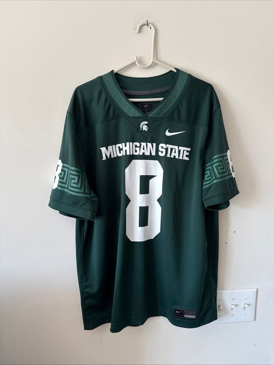 Men's Nike Kirk Cousins #8 Michigan State Spartans NCAA Alumni Jersey Sz L RARE