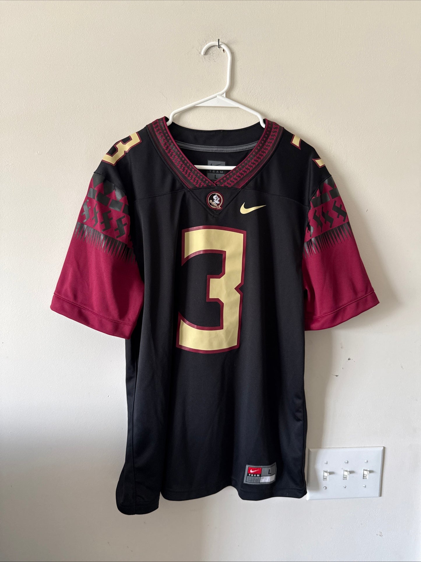 Men's Nike Florida State Seminoles #3 Alternate NCAA Game Jersey Sz L - RARE