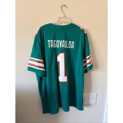 Men’s Nike Tua Tagovailoa #1 Miami Dolphins VaporLimited Throwback Jersey Sz 2XL