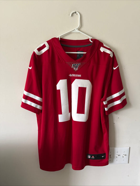 Men’s Nike Jimmy Garoppolo #10 SF 49ers Vapor Lmtd 100 Patch Jersey Sz XL - RARE