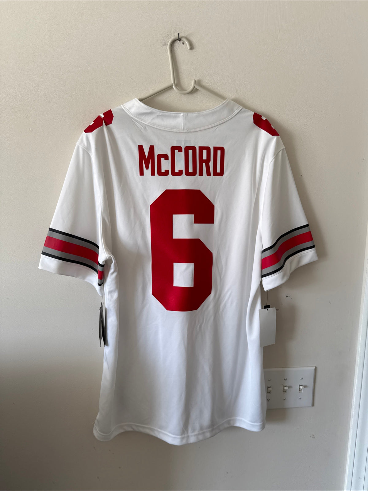 Men’s Nike Kyle McCord #6 Ohio State Buckeyes NCAA Jersey Sz XL - White NWT RARE