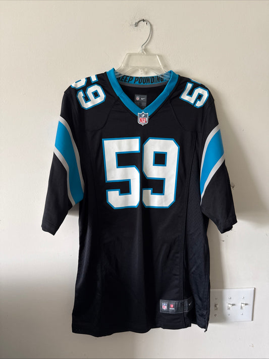 Men's Nike Luke Kuechly #59 Carolina Panthers Game NFL Jersey Sz S - Black