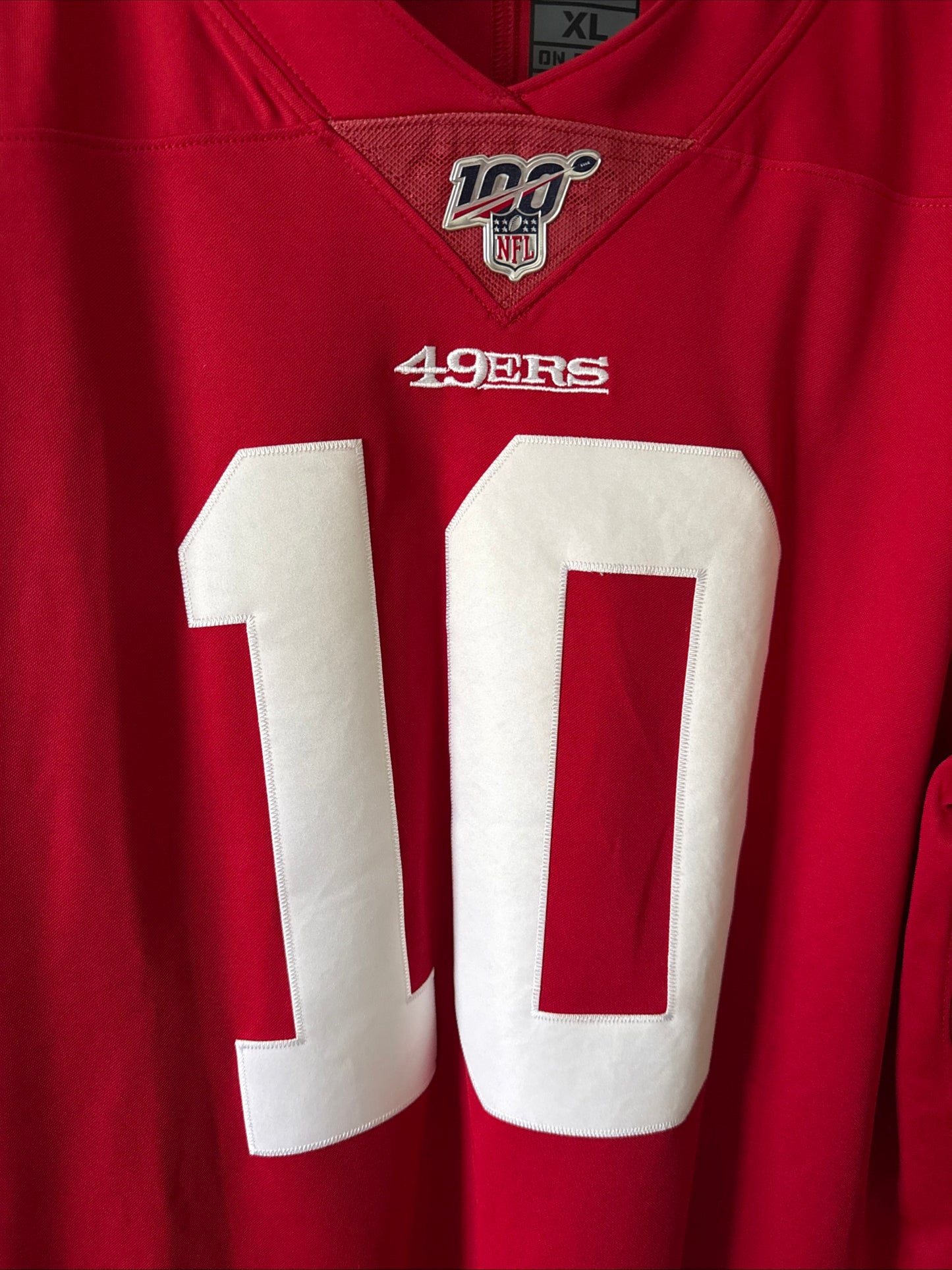 Men’s Nike Jimmy Garoppolo #10 SF 49ers Vapor Lmtd 100 Patch Jersey Sz XL - RARE