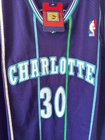 Men's Mitchell & Ness Dell Curry #30 Charlotte Hornets 1992/93 Jersey Sz XL RARE