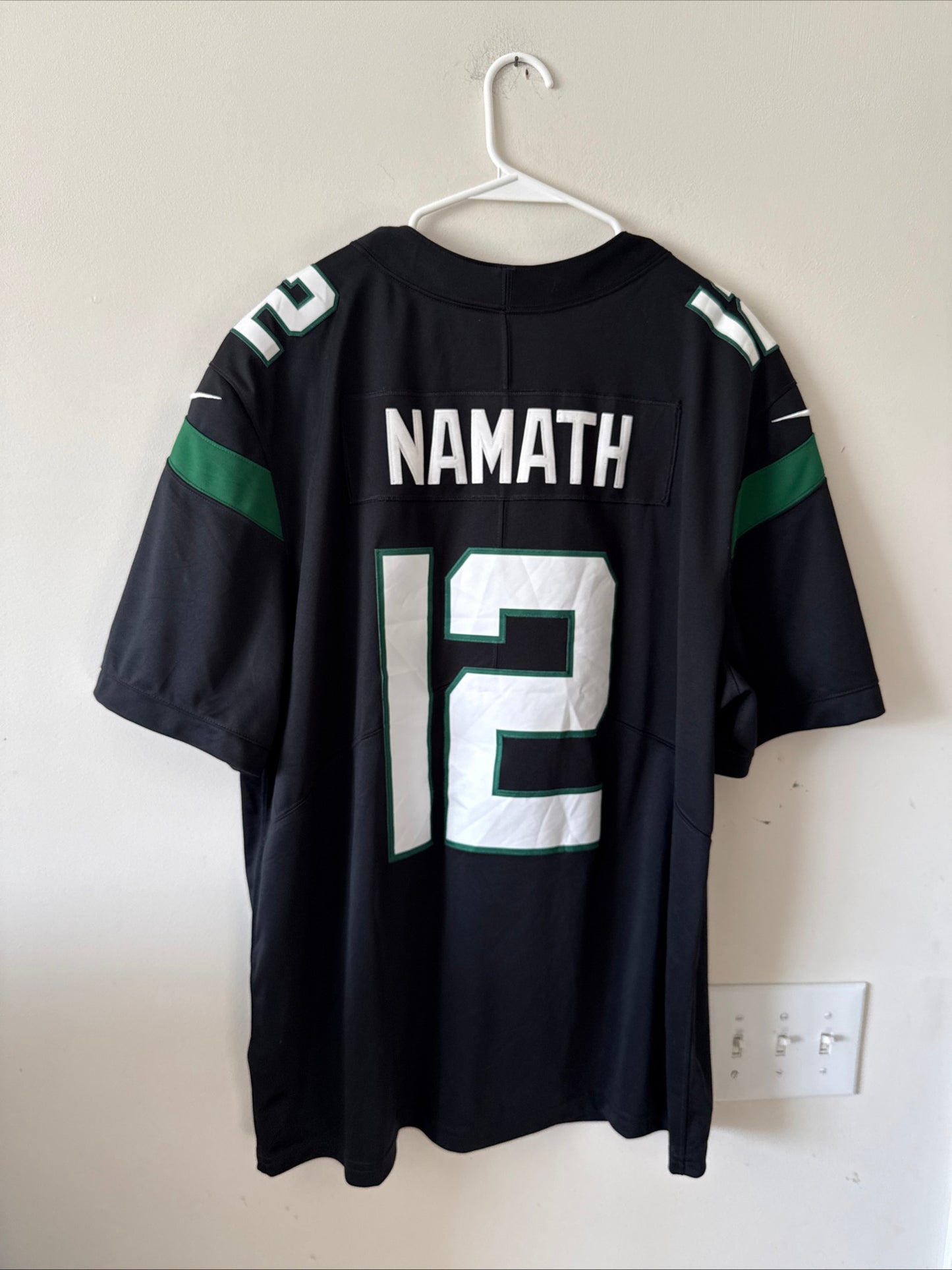 Men’s Nike Joe Namath #12 New York Jets Vapor Lmtd NFL Jersey Sz 2XL - RARE