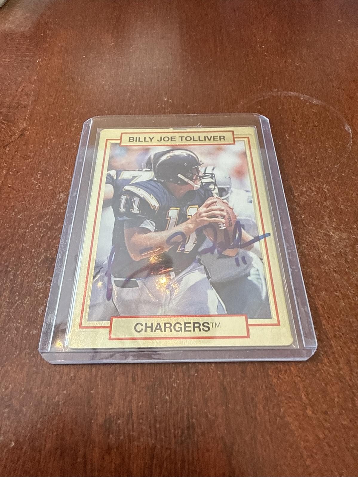 1990 Action Packed Rookie Update - Billy Joe Tolliver #74 Autograph - Kyle’s Football Cards