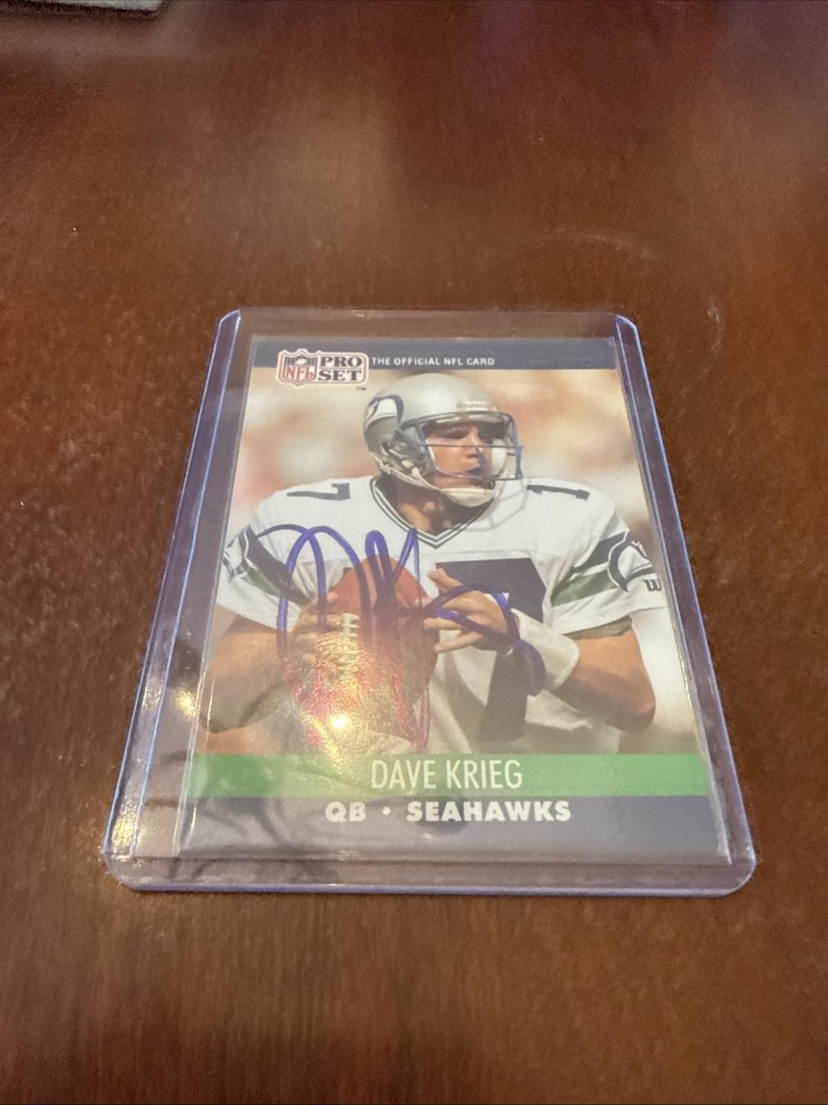 1990 Pro Set - Dave Krieg #648 Autograph - Kyle’s Football Cards