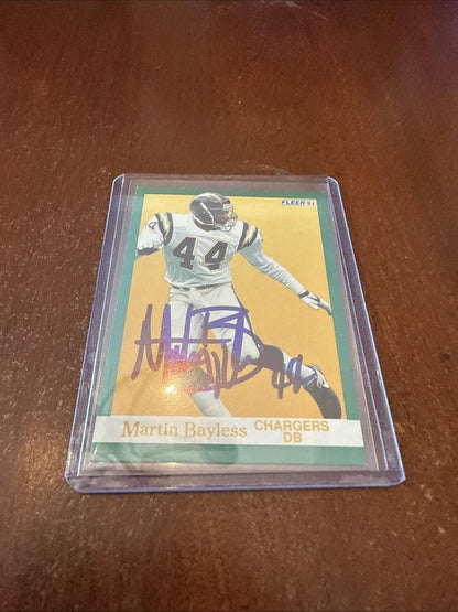 1991 Fleer - Martin Bayless #170 Autograph (AU) - Kyle’s Football Cards
