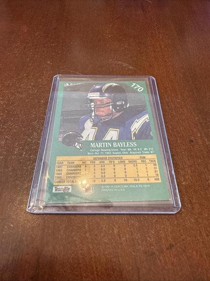 1991 Fleer - Martin Bayless #170 Autograph (AU) - Kyle’s Football Cards