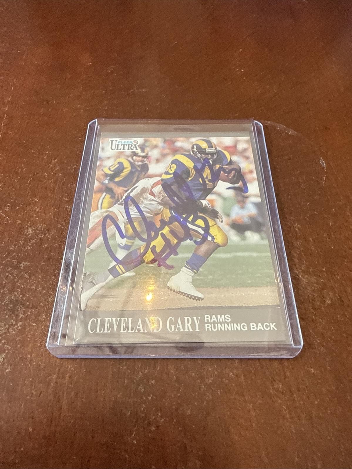 1991 Fleer Ultra - Cleveland Gary #187 Autograph - Kyle’s Football Cards