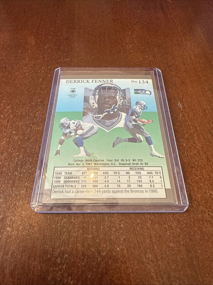 1991 Fleer Ultra - Derrick Fenner #134 Autograph - Kyle’s Football Cards