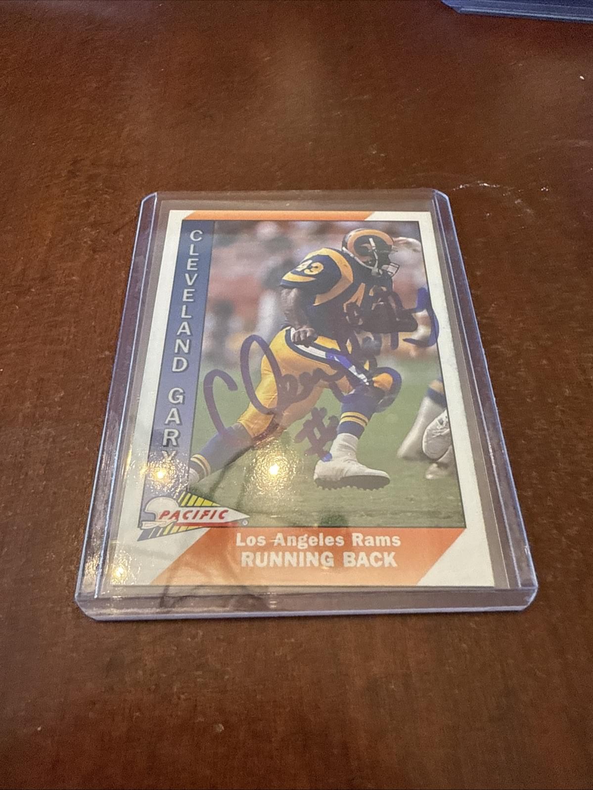 1991 Pacific - Cleveland Gary #251 Autograph - Kyle’s Football Cards