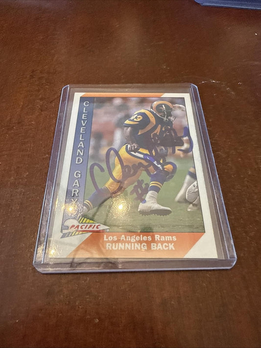1991 Pacific - Cleveland Gary #251 Autograph - Kyle’s Football Cards