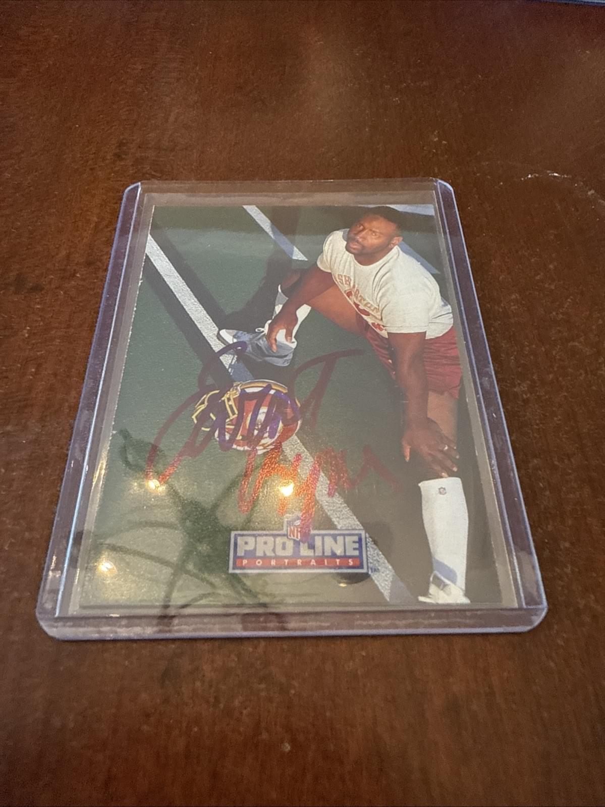 1991 Pro Line Portraits - Earnest Byner #27 Autograph - Kyle’s Football Cards