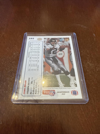 1991 Upper Deck - Chris Miller #193 Autograph - Kyle’s Football Cards