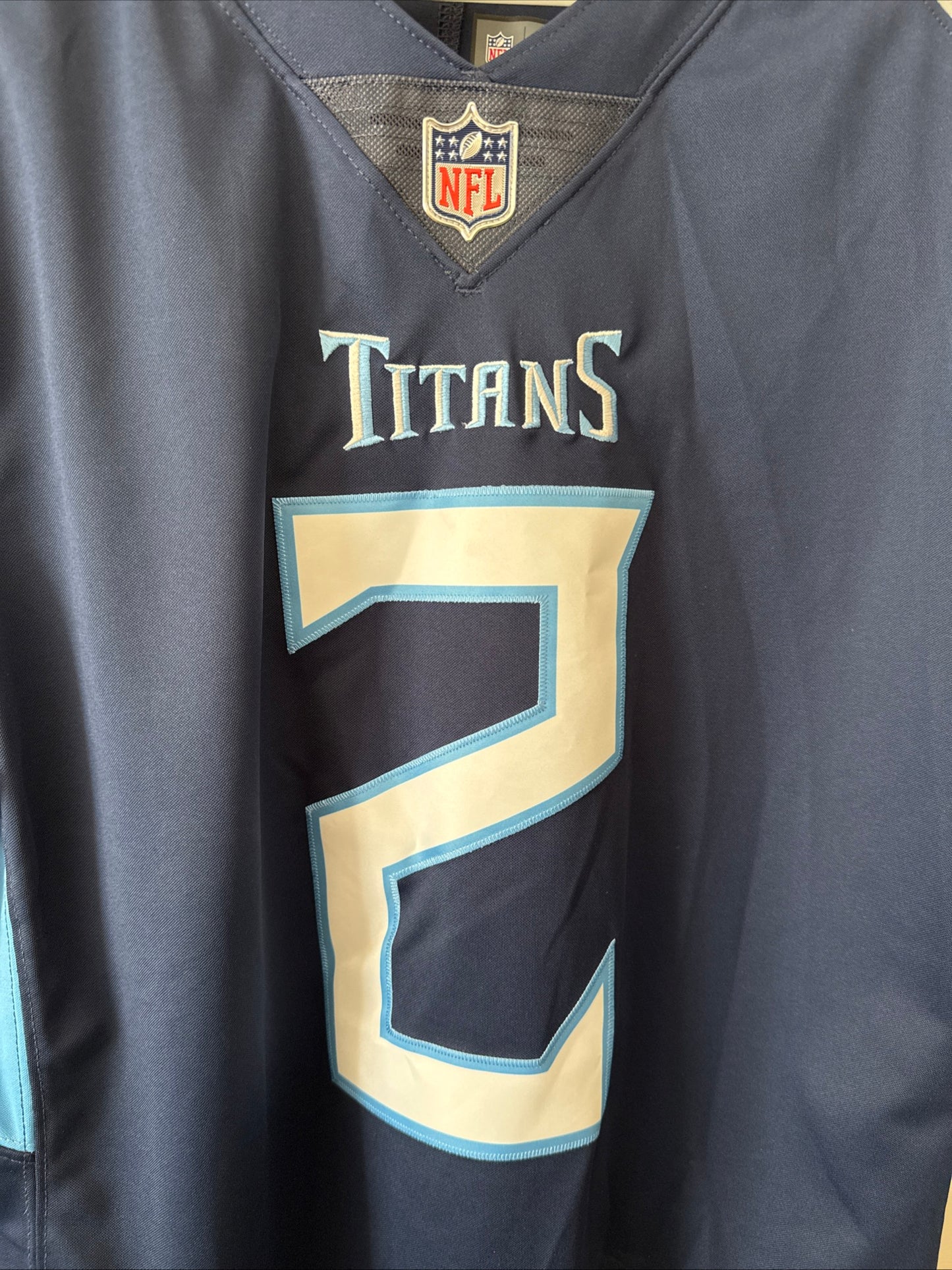 Men’s Nike Julio Jones #2 Tennessee Titans Vapor Lmtd Jersey Sz L - Blue RARE