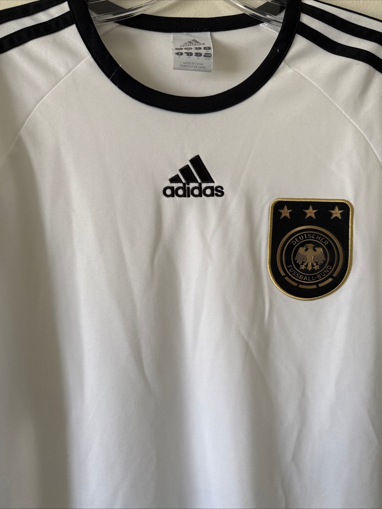 Men’s adidas Germany 2010/11 Training Football Striped Soccer Jersey Sz M