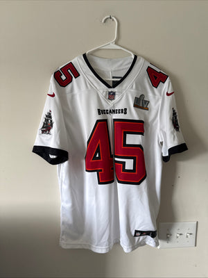 Men’s Nike Devin White #45 TB Buccaneers Super Bowl LV Vapor Lmtd Jersey Sz L