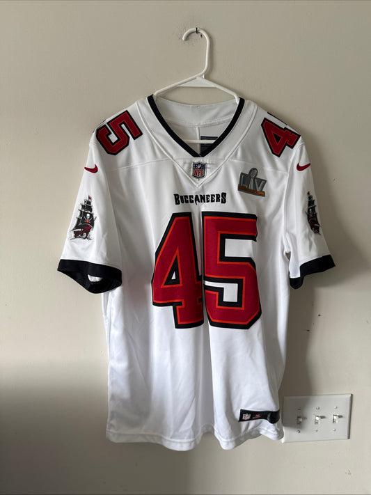 Men’s Nike Devin White #45 TB Buccaneers Super Bowl LV Vapor Lmtd Jersey Sz L