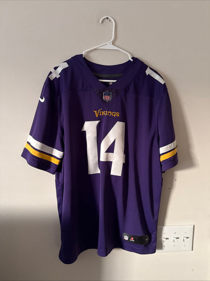 Men’s Nike Stefon Diggs #14 Autographed Vikings Vapor Lmtd Jersey Sz XL - RARE