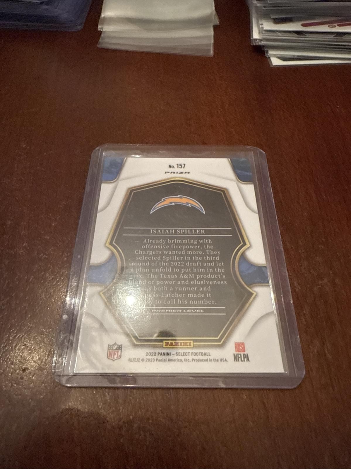 2022 Panini Select Premier Level Silver Prizm Isaiah Spiller #157 Rookie RC - Kyle’s Football Cards