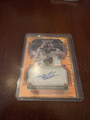 2022 Prizm Draft Picks Orange Pulsar /49 Teagan Quitoriano RC Auto #RA-TQU