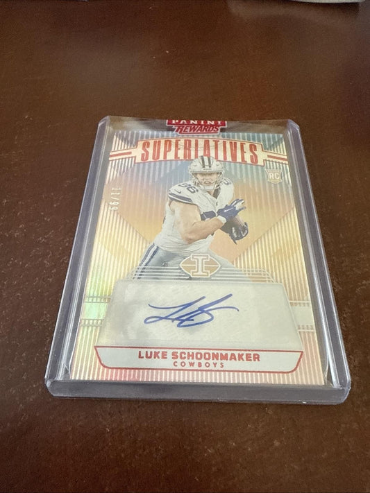 2023 Panini Illusions Superlatives Luke Schoonmaker Rookie RC Auto /99 #S-LSR - Kyle’s Football Cards
