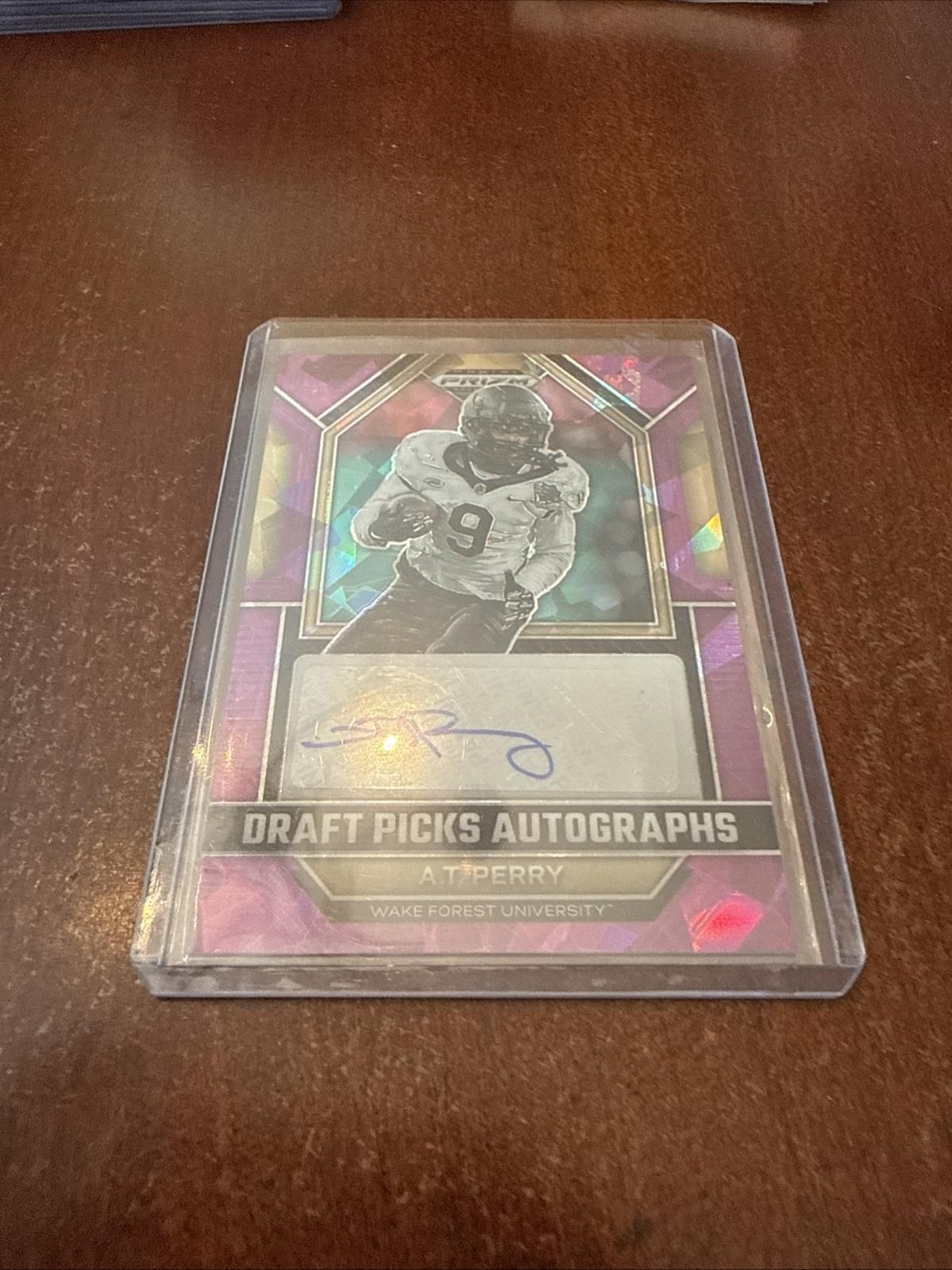 2023 Panini Prizm Draft Picks Purple /49 AT Perry #DPA-ATP Rookie Auto RC - Kyle’s Football Cards