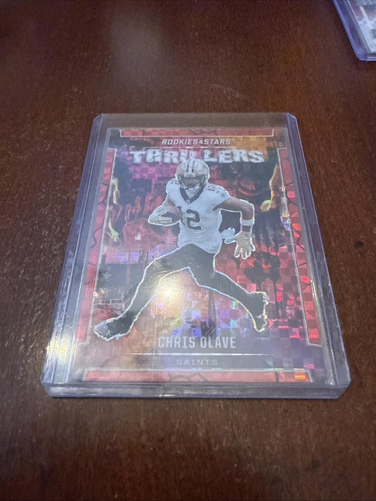 2024 Panini Rookies & Stars - Thrillers Chris Olave #T-COE Red Plaid - Kyle’s Football Cards