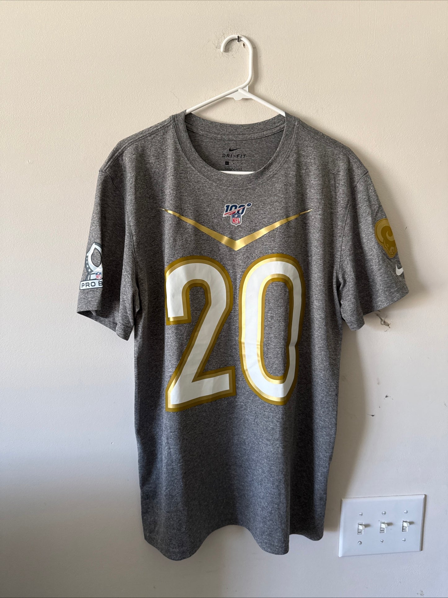 Men’s Nike Jalen Ramsey #20 LA Rams 2019 Pro Bowl Games DriFit Shirt Sz L - RARE
