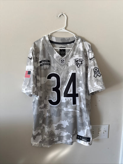 MEN’S NIKE WALTER PAYTON #34 CHICAGO BEARS SALUTE TO SERVICE LMTD JERSEY SZ L
