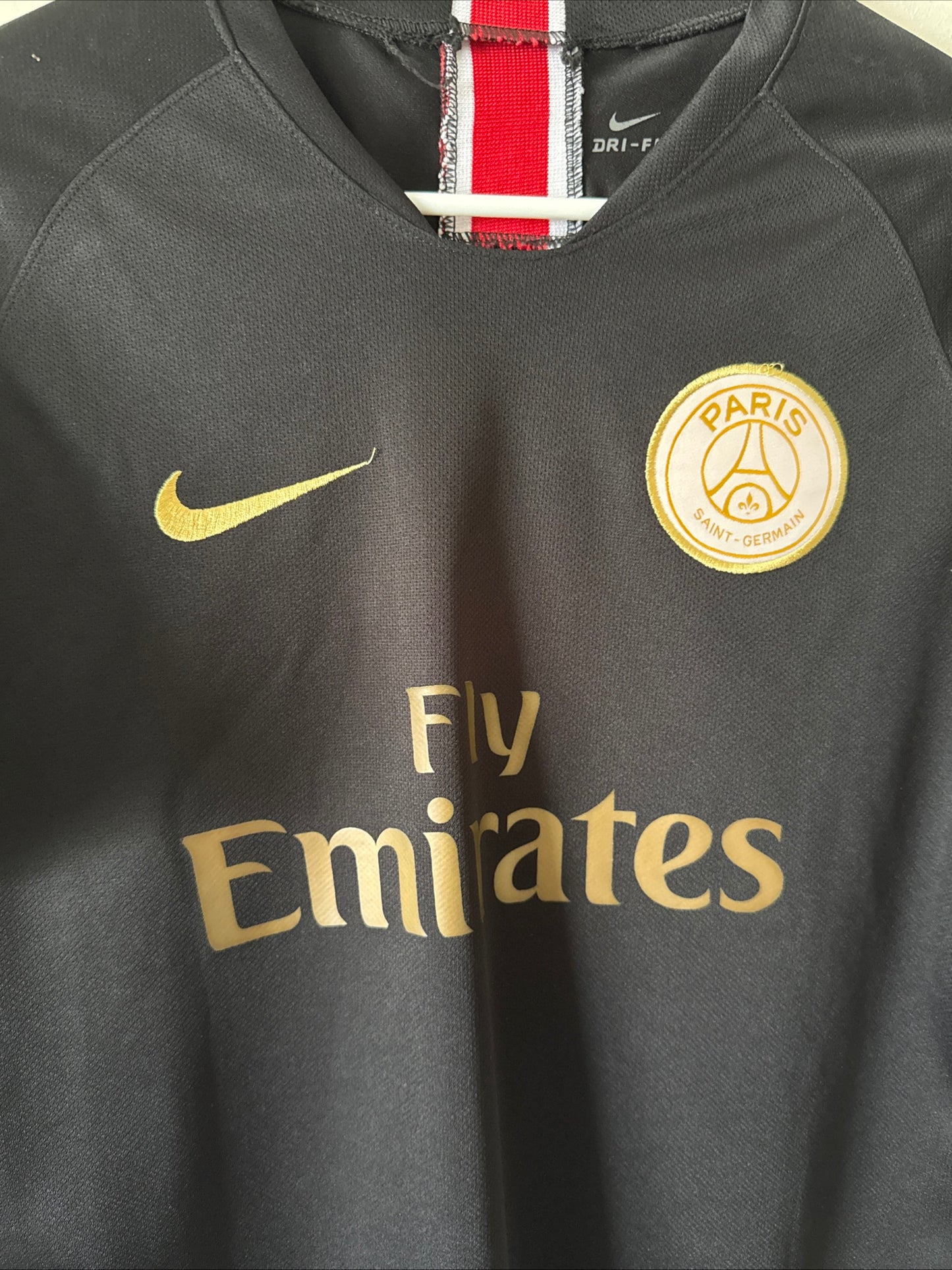 Men’s Nike Kylian Mbappe #7 PSG 2018/19 Third Kit Jersey Sz M - Black RARE