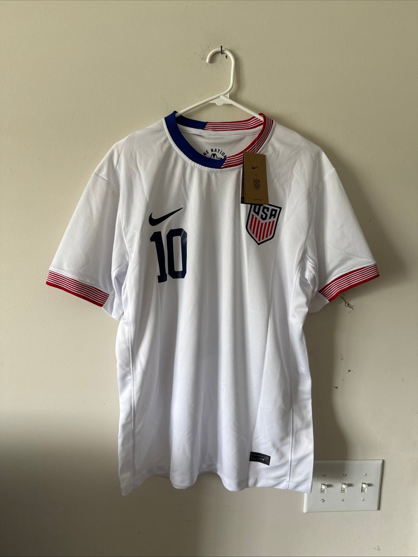 Men’s Nike Christian Pulisic #10 USMNT 2024 American Classic Jersey Sz L - RARE
