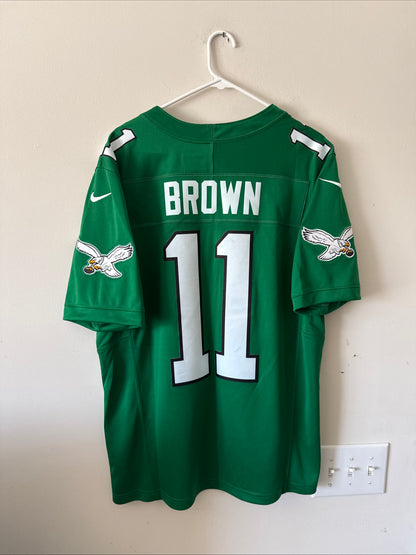 Men’s Nike AJ Brown #11 Philadelphia Eagles Vapor Lmtd Jersey Sz L - Kelly Green