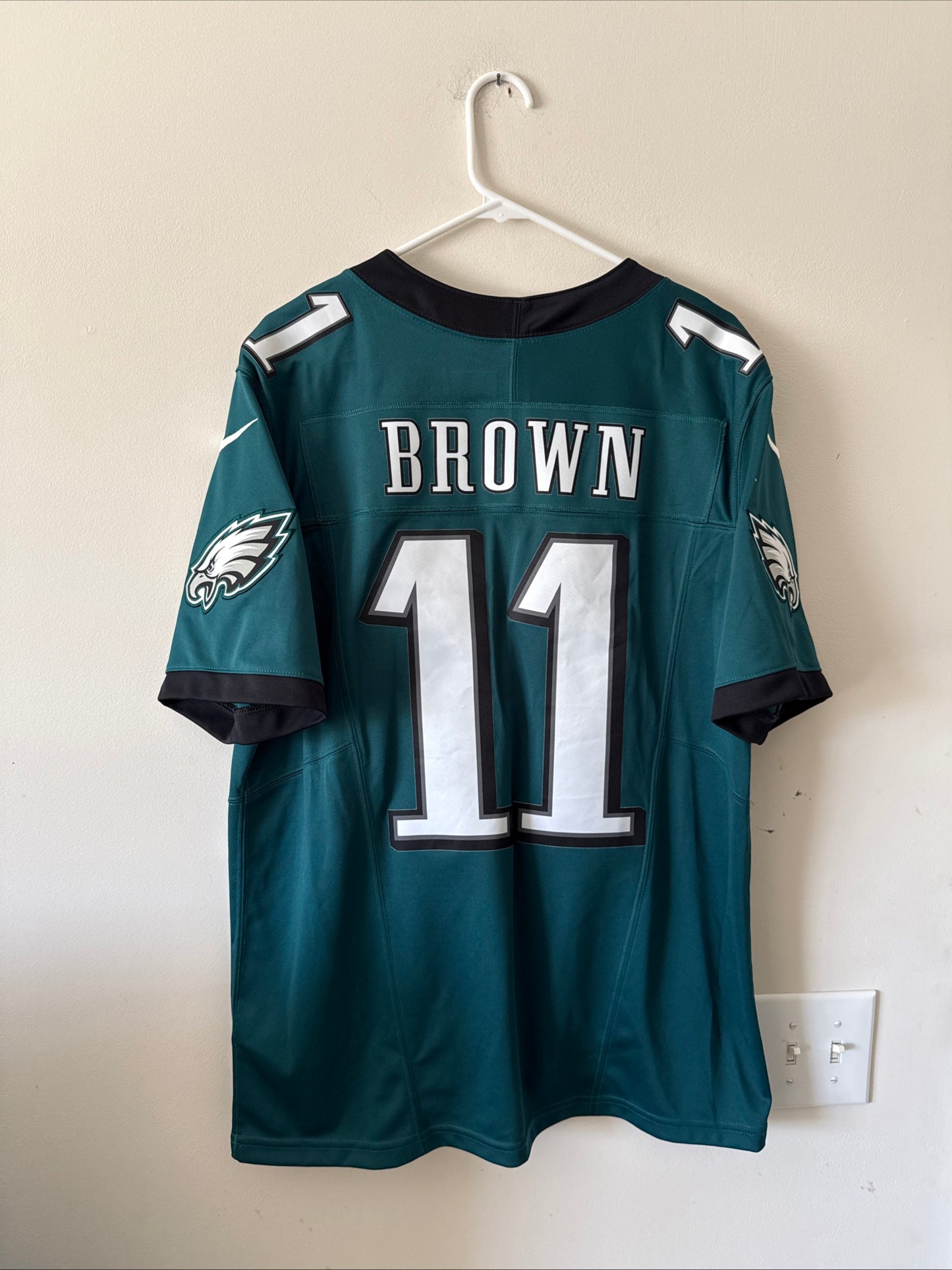 Men’s Nike AJ Brown #11 Philadelphia Eagles Vapor Lmtd Jersey Sz L - Green RARE