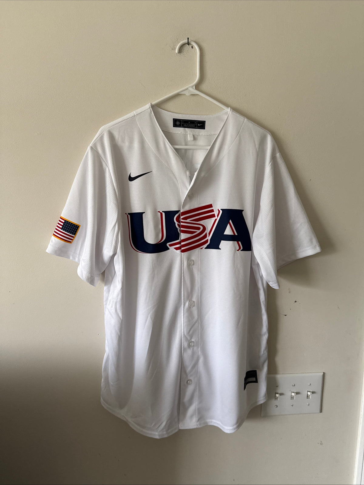 Men's Nike Jeff McNeil #1 Team USA 2023 WBC Authentic Jersey Sz L - RARE