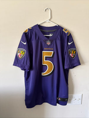 Men’s Nike Joe Flacco #5 Baltimore Ravens Vapor Lmtd Alt NFL Jersey Sz L - RARE