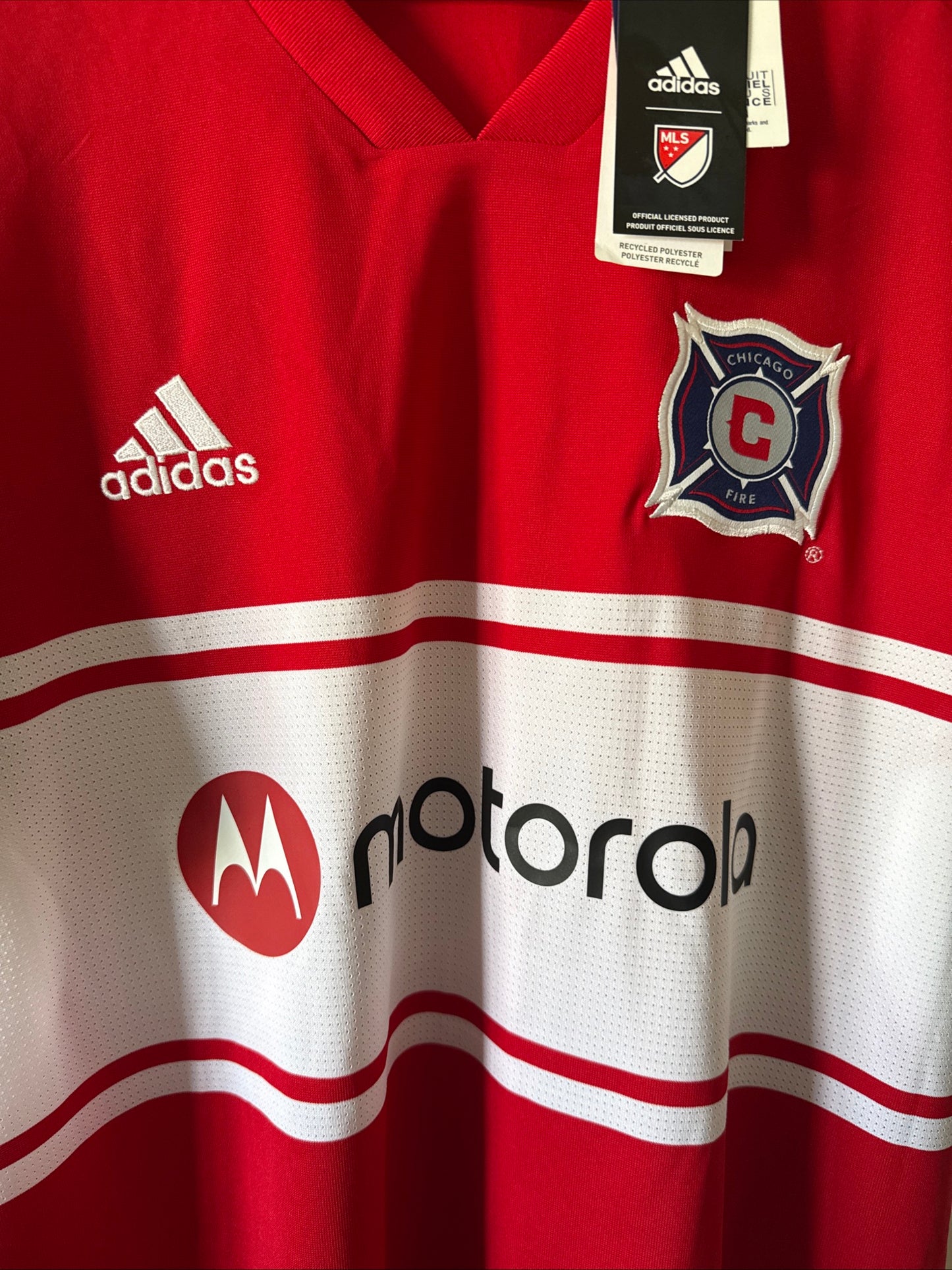 MEN’S ADIDAS CHICAGO FIRE 2018/19 HOME SOCCER JERSEY SZ XL - RED NWT RARE