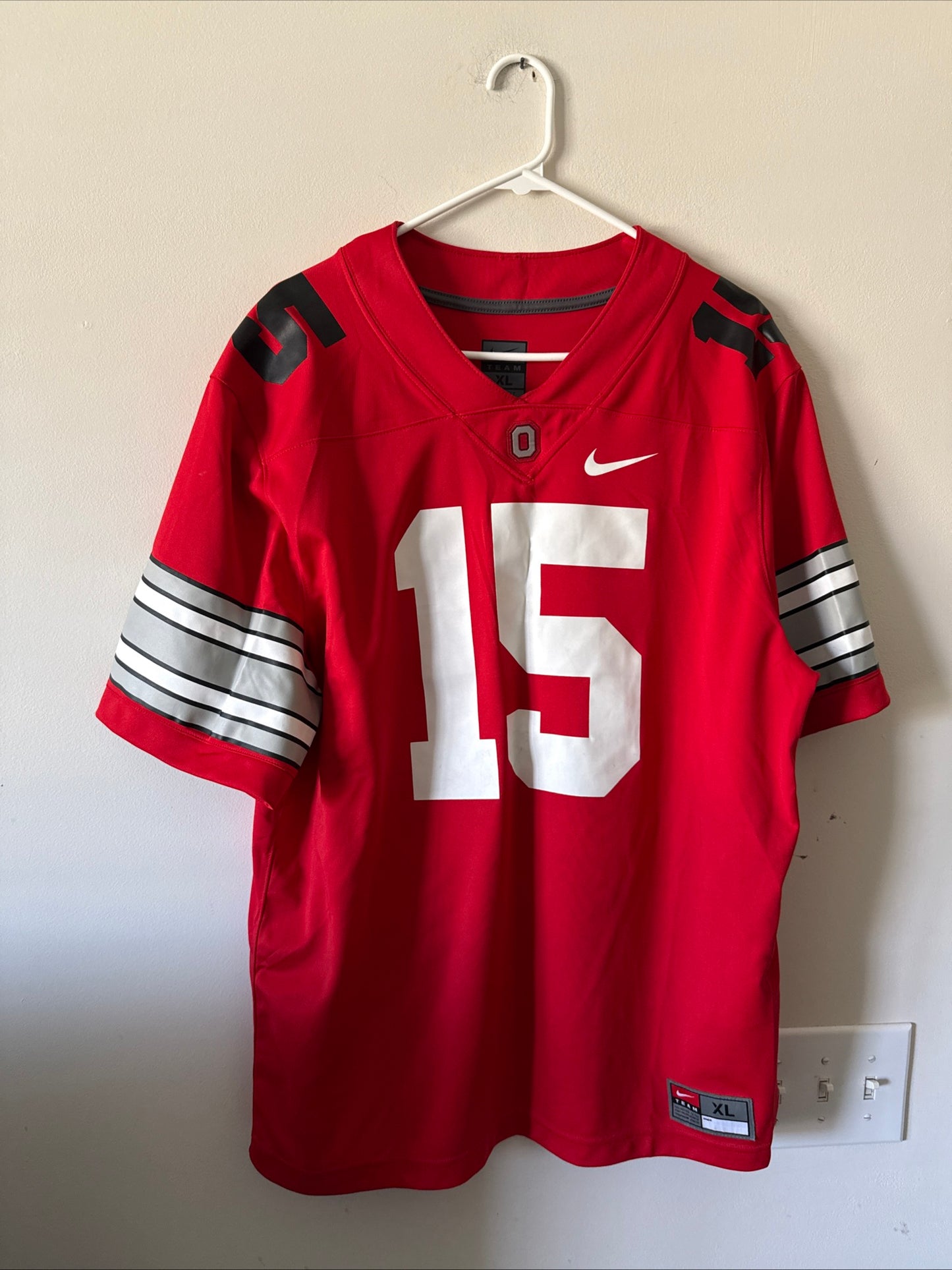 Men's Nike Ezekiel Elliott #15 Ohio State Buckeyes NCAA Jersey Sz XL - Red RARE