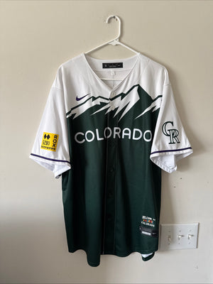 MEN’S NIKE TREVOR STORY #27 COLORADO ROCKIES CITY CONNECT MLB JERSEY SZ XL RARE