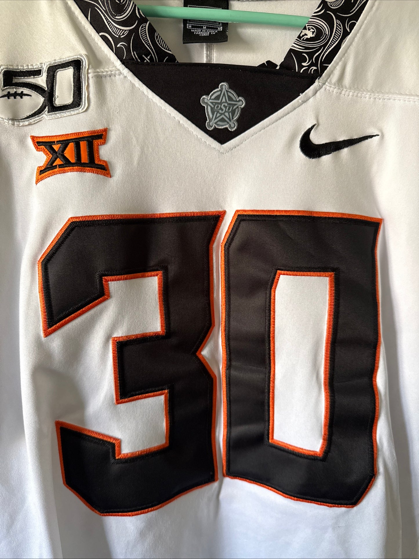 Men's Nike Chuba Hubbard #30 Oklahoma State Cowboys NCAA Jersey Sz M - RARE