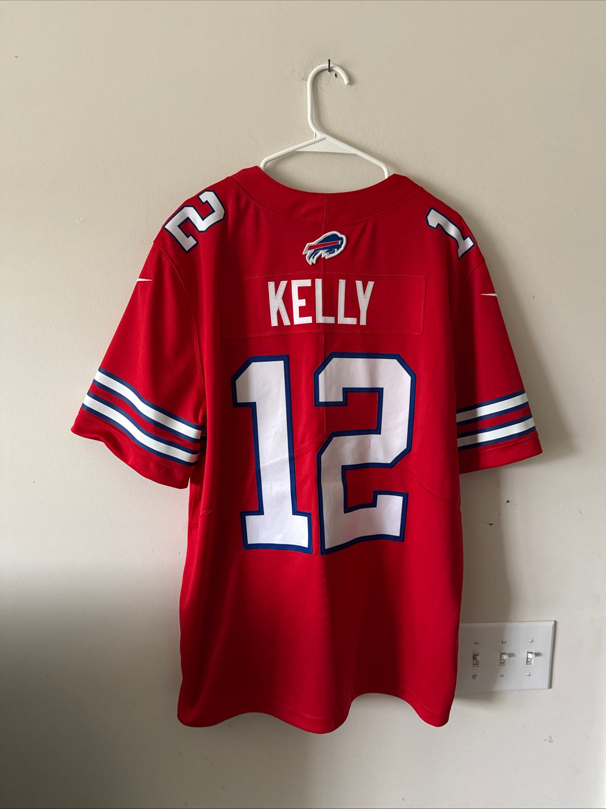 Men’s Nike Jim Kelly #12 Buffalo Bills Vapor Lmtd NFL Jersey Sz XL - Red RARE