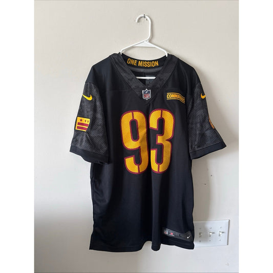 Men’s Nike Jonathan Allen #93 Washington Commanders Vapor Lmtd Alt Jersey Sz L